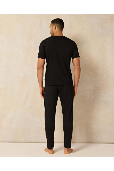 REDTAG Men Black Pyjama Bottom