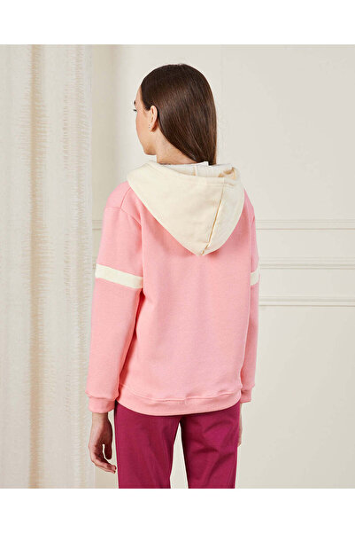 REDTAG Senior Girls Pink Hooded Sweatshirt