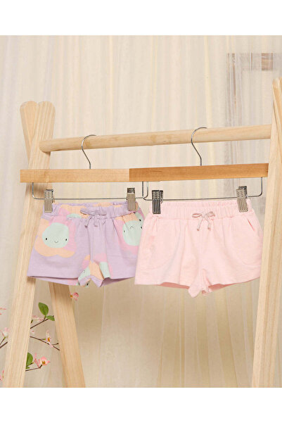 REDTAG ملابس أطفال للبنات باللون البنفسجي والوردي (عبوة من قطعتين)