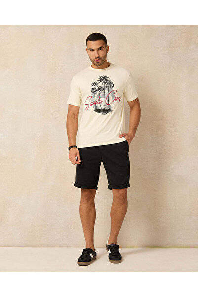 REDTAG Men Black Plain Active Shorts