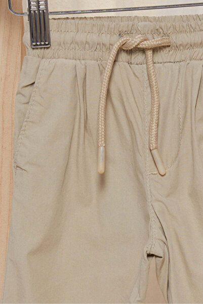 REDTAG Infant Boys Beige Poplin Jogger
