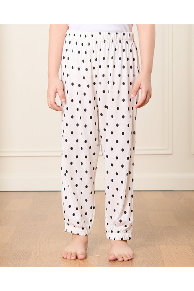 REDTAG Girls White Printed Pyjama Set (2 Piece)