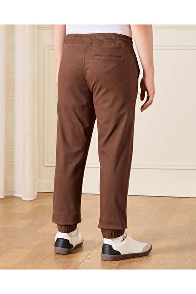 REDTAG Senior Boys Brown Pull On Table Joggers