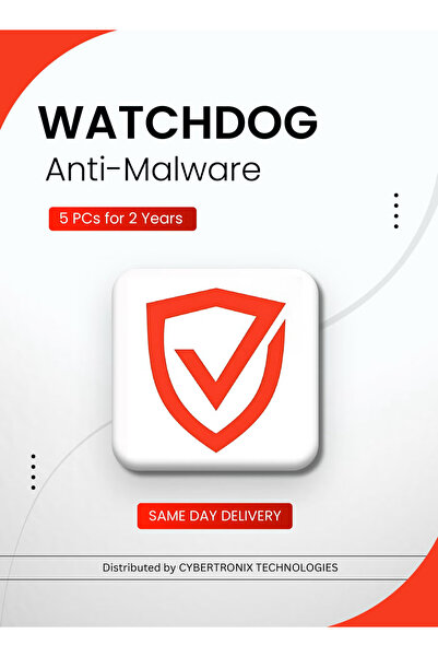 Watchdog مكافحة البرامج الضارة | ٥ أجهزة كمبيوتر لمدة عامين | ترخيص رقمي | تو...
