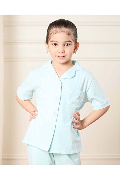 REDTAG Girls Blue Pyjama Set (2 Piece)