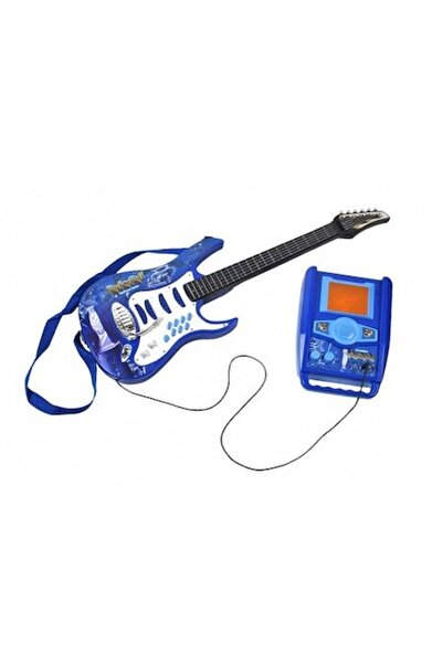 KRUZZEL Chitară electrică cu microfon și amplificator, albastră (3+ ani)