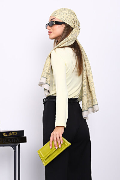 İmajButik Yellow Finger-Loop Modal Bodysuit