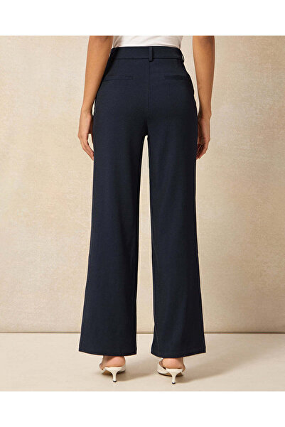 REDTAG Women Navy Flared Trousers