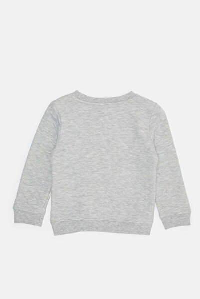 REDTAG Infant Boys Grey Jacquard Sweatshirt