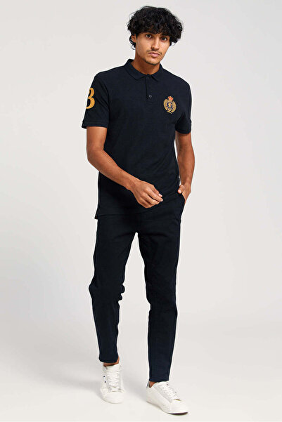 REDTAG Men Black Solid Chino Trousers