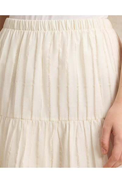 REDTAG Senior Girls White Embellished Skirt