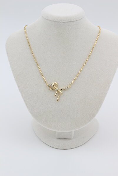 XUPING JEWELRY Style Pearl/Xuping Jewelry Bow Zircon Stone Model Necklace