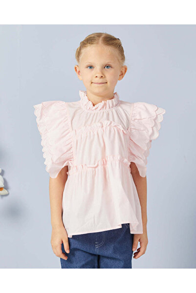 REDTAG Girls Pink Top With Blue Jeans Casual Set (2 Piece)