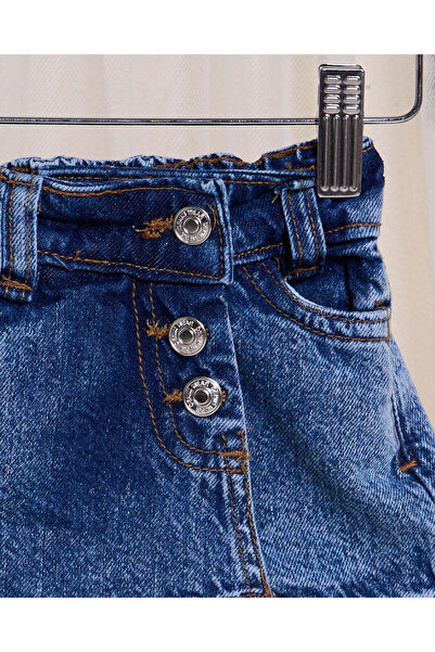 REDTAG Infant Girls Blue Denim Skort