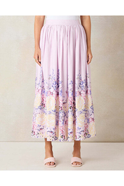 REDTAG Women Pink Printed Gathered Skirt