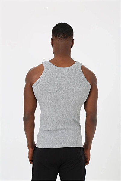 alfa expres Clothing Men's Gray Sportsman Ribbed Tank Top