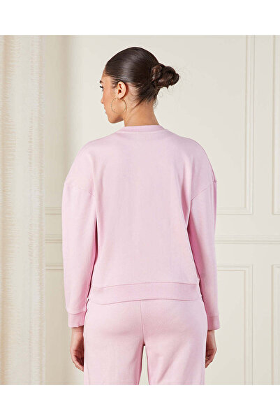 REDTAG Women Pink Basic Sweatshirt