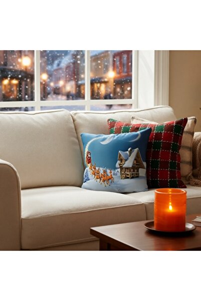 OEM Decorative Christmas pillowcase, with inner zipper, polyester, 6220-31