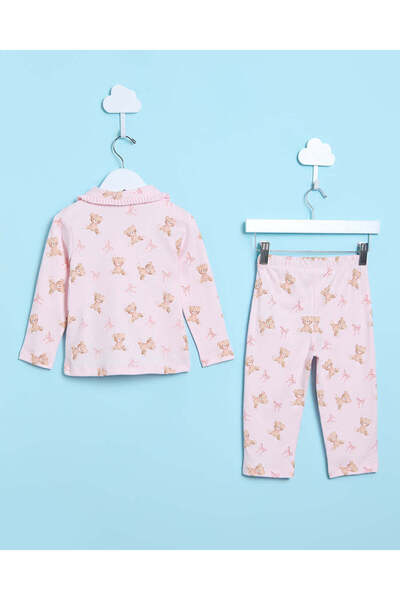 REDTAG Infant Girls Pink Printed Pyjama Set(2 Piece)