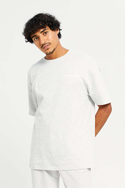 REDTAG Men Grey Printed Lounge Shirt