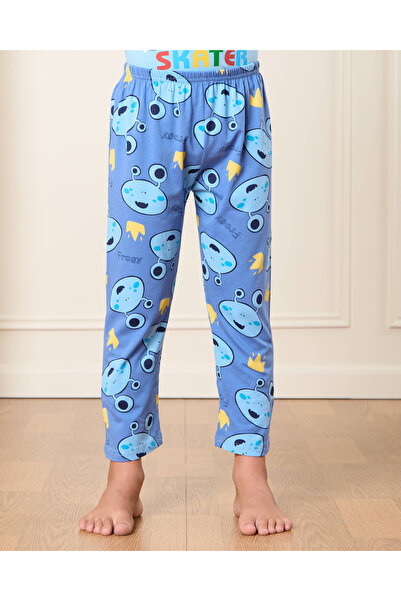 REDTAG Boys Blue Printed Pyjama Set (2 Piece)