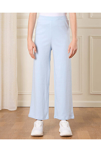 REDTAG Senior Girls Blue Embellished Wide Leg Pants