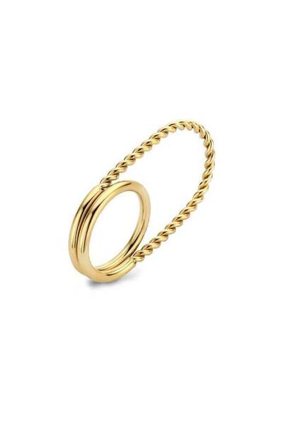 Cerruti 1881 خاتم إصبع أيقوني مطلي بالذهب المزدوج للنساء