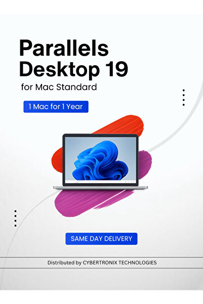 Parallels Desktop 19 for Mac Standard | 1 Mac for 1 Year | Digital License | SAME DAY DELIVERY