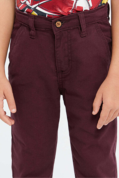 REDTAG Boys Burgundy Chino Trousers