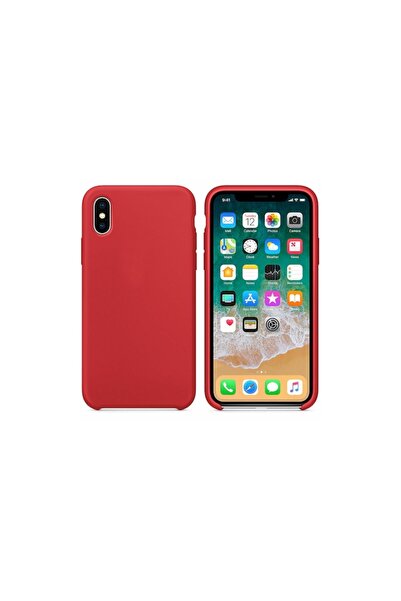 LC.IMEEKE Luxury Case for iPhone X - Red Slim Liquid Silicone