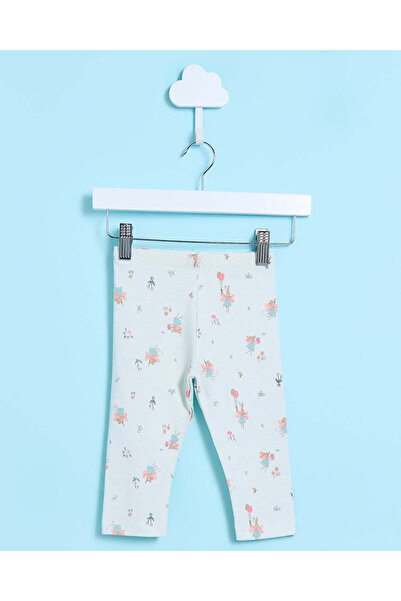 REDTAG Infant Girls White Collared Top With Leggings (2 Piece)