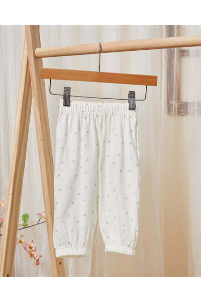 REDTAG Infant Girls White Hearts Print Set (2 Piece)