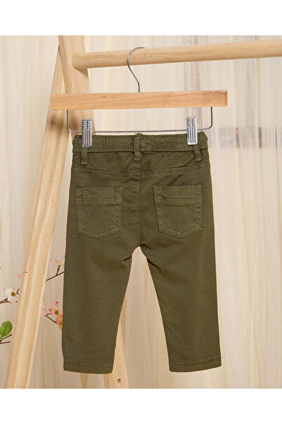 REDTAG Infant Boys Olive Pull On Chino Pants