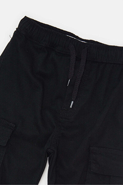 REDTAG Infant Boys Black Cargo Twill Joggers