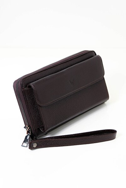 Velvarde Phone Holder Leather Wallet (1002-2) Brown