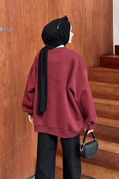 lamelif oversized Φούτερ Βουργουνδίας