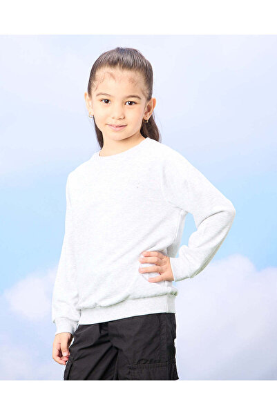 REDTAG Girls Lilac And Grey Sweatshirt Set (2 Piece)