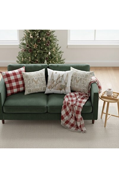 OEM Decorative Christmas pillowcase, with inner zipper, polyester, 6220-29