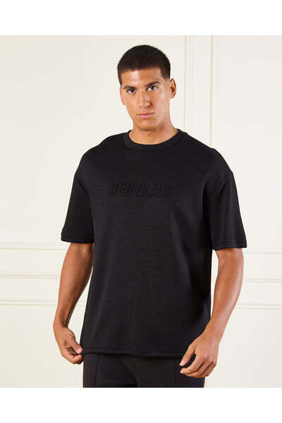 REDTAG تي شيرت رجالي أسود اللون