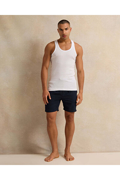 REDTAG Men Navy Solid Active Shorts