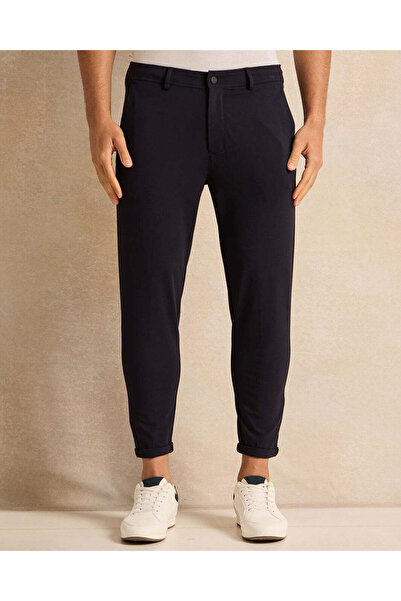 REDTAG Men Black Plain Trousers