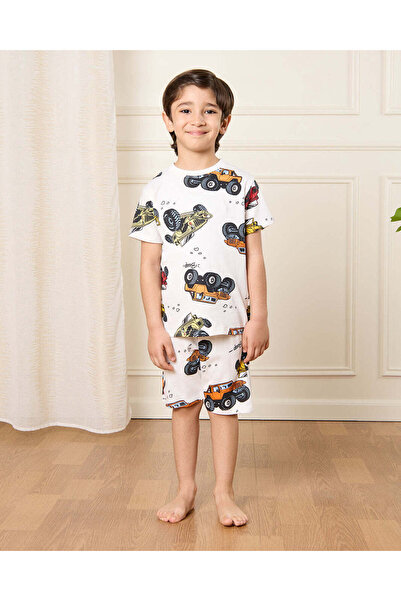 REDTAG Boys Ivory Printed Pyjama Set (2 Piece)