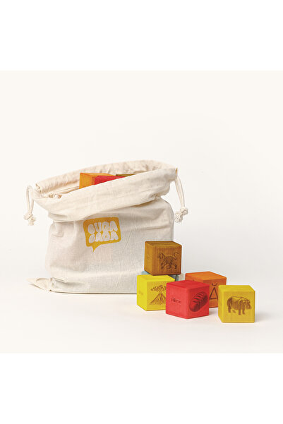 Guga Gaga Wooden cubes with Romanian alphabet