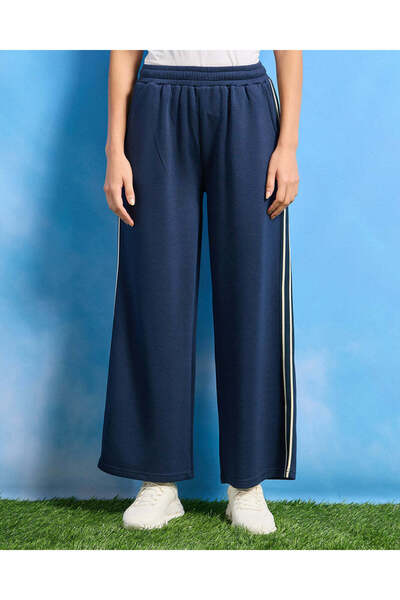 REDTAG Women Navy Wide Leg Active Pants