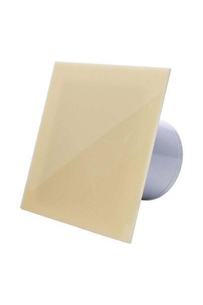 ECOVENT Ventilator de baie DECORA, Ø100, Super Silent, Plexiglas, Clapeta antiretur, 93 m3/h, Bej