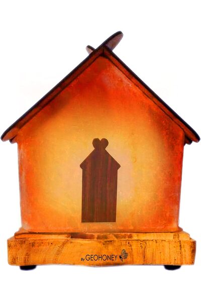 Geohoney Himalayan Salt Lamp - Home Shape