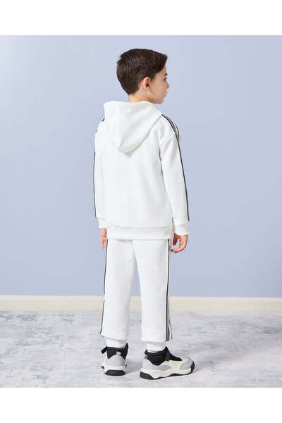REDTAG Boys White Embossed Jogger Set (2 Piece)