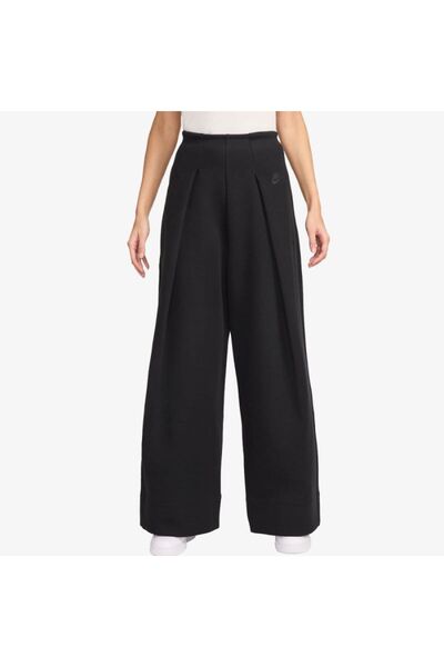 Nike Pantaloni W NSW TCH FLC HR PLT PANT WIDE Femei