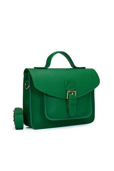 Posete Fagaras Poseta Piele Medeea - Verde, Geanta Casual din Piele Naturala,...