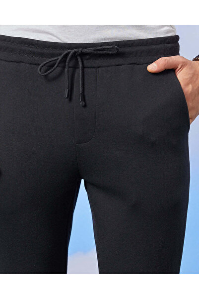 REDTAG Men Black Smart Trousers